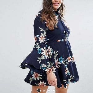 ASOS Alice & You Floral Skater Dress